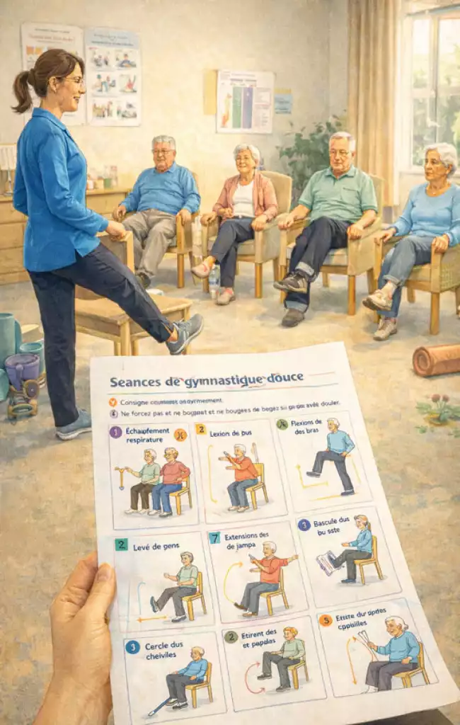 Séances de gymnastique douce guidées