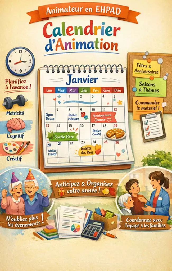 Calendrier d'animation mensuel/annuel